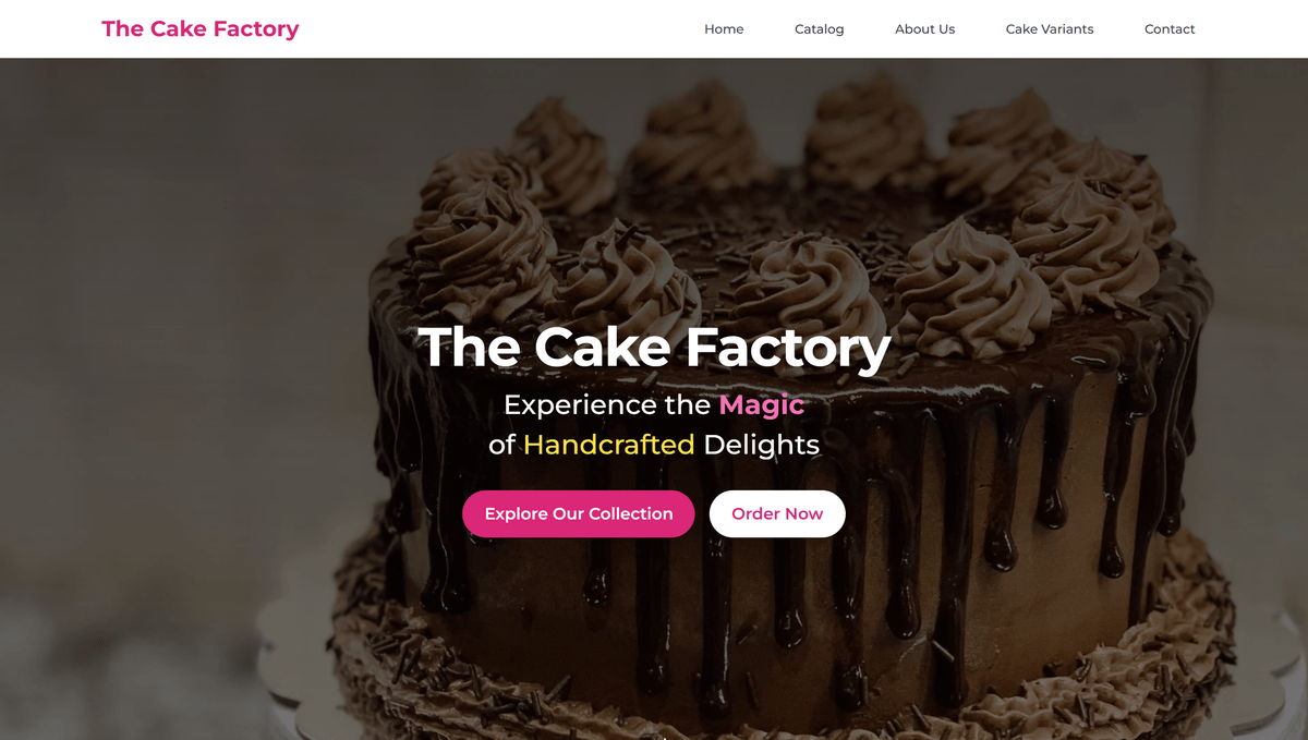 Cake Shop Website